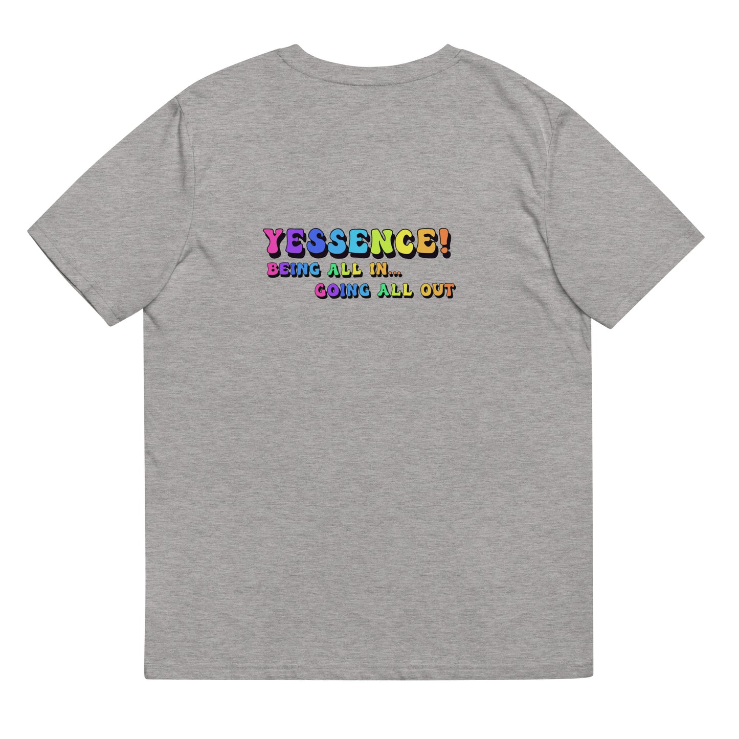 Colorful YESSENCE! Unisex organic cotton t-shirt