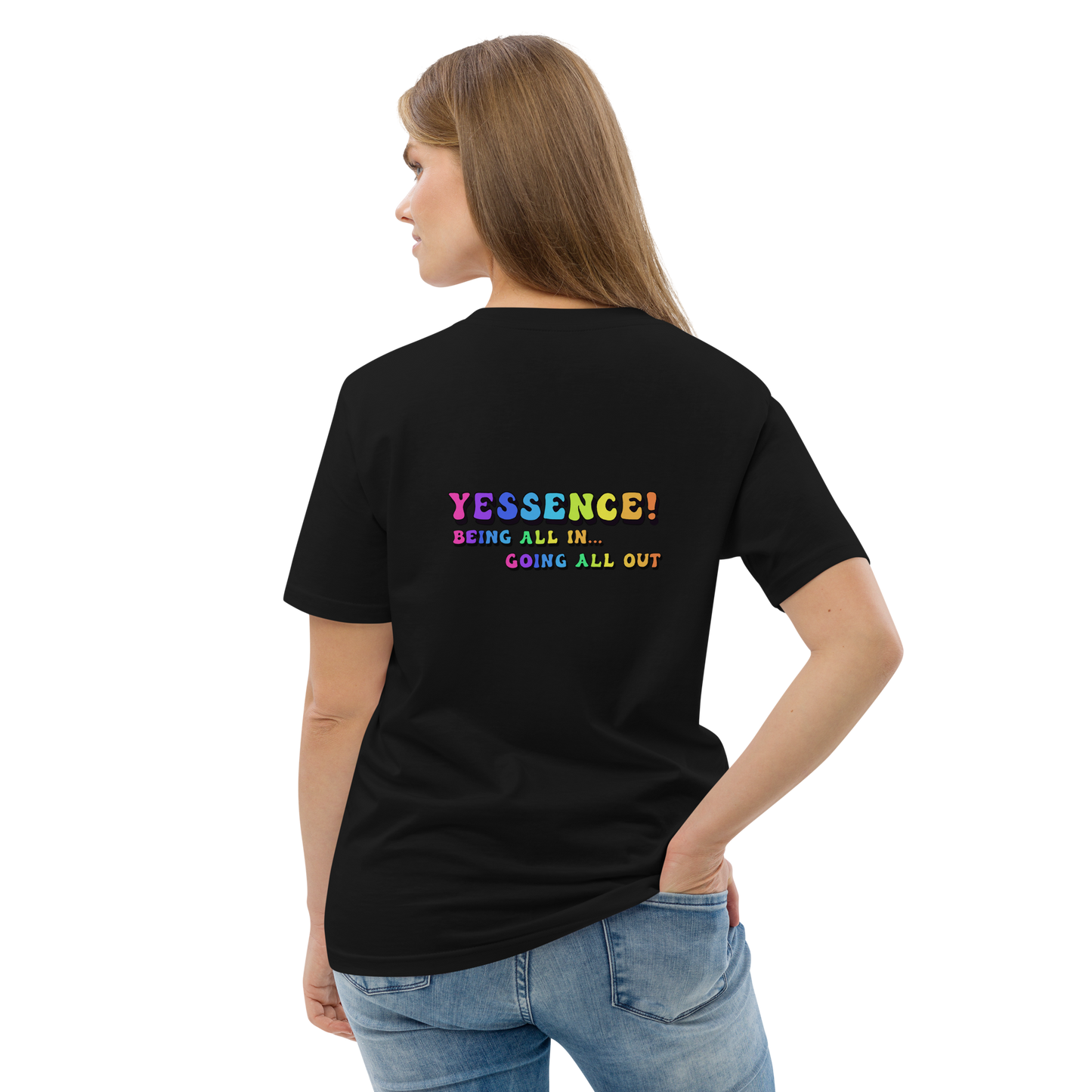 Colorful YESSENCE! Unisex organic cotton t-shirt