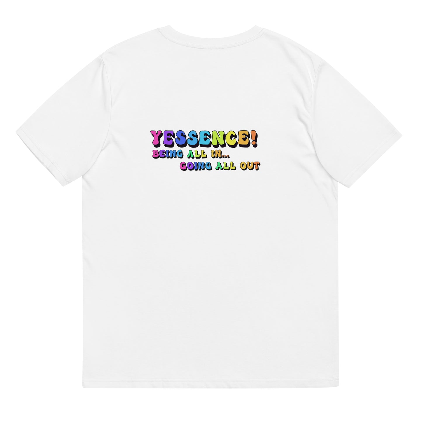 Colorful YESSENCE! Unisex organic cotton t-shirt